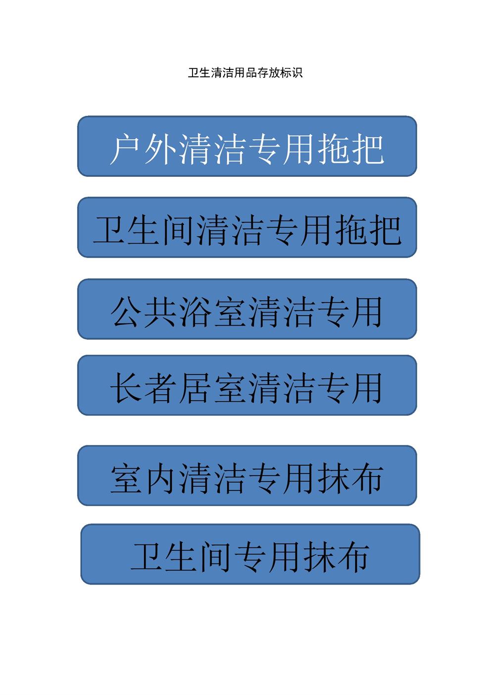 4.4.3.5养老清洁服务-清洁物品存放标识