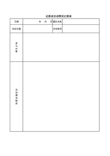 3.2.8.1志愿者活动情况记录表