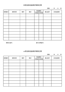 3.6.1.4设施设备维护维修记录