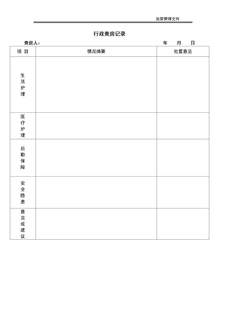 3.7.3.4行政查房记录表