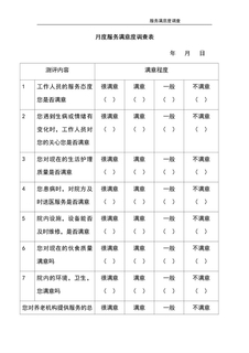 3.7.4.1服务满意度测评表