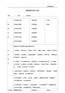 4.11.3.3康复服务-康复训练计划书