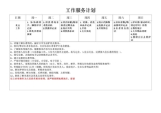 每周工作计划